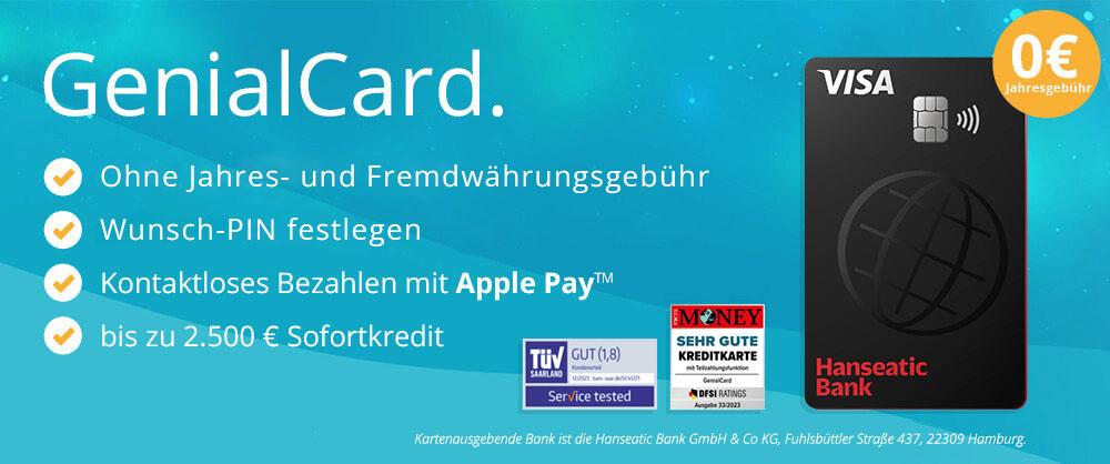 Hanseatic Bank GenialCard - Ihre Kreditkarte für alle Zeiten