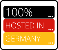 Logo - 100% Hosted in Germany