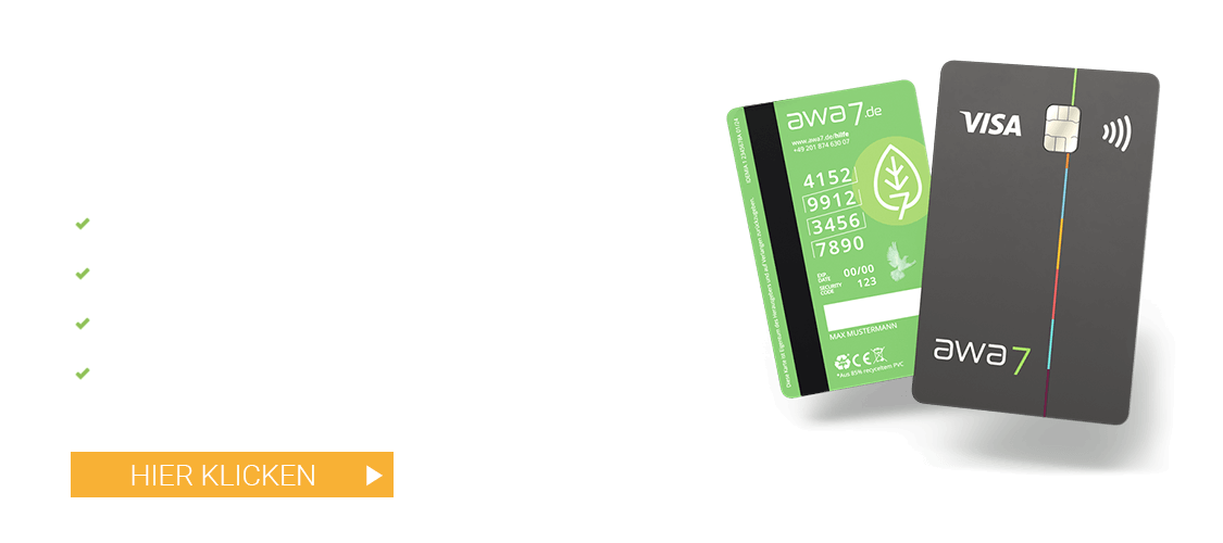 awa7® - Visa Karte die Bäume pflanzt